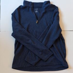 Men's Navy Blue Half-Zip Sweater